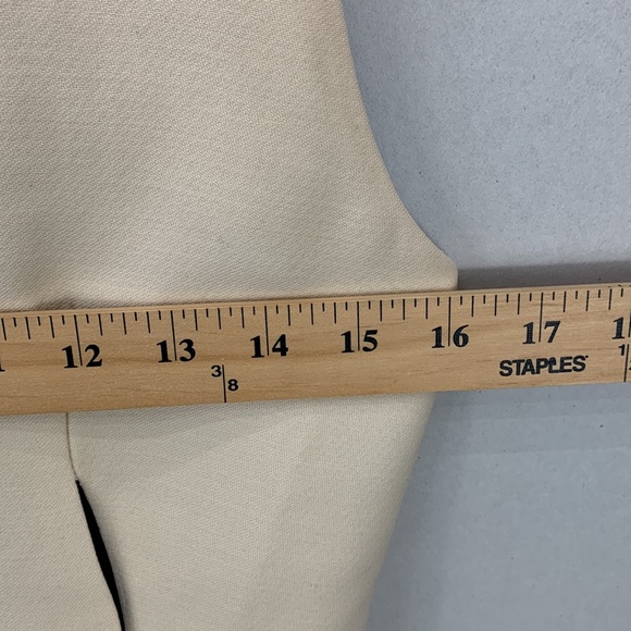 Marco De Vincenzo Women’s IT 42 Ivory Wool Long Vest Sleeveless Jacket Elegant - Picture 9 of 13